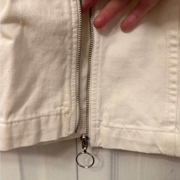 Topshop Ivory Zip-Front Dress 4 - Picture 2 of 11